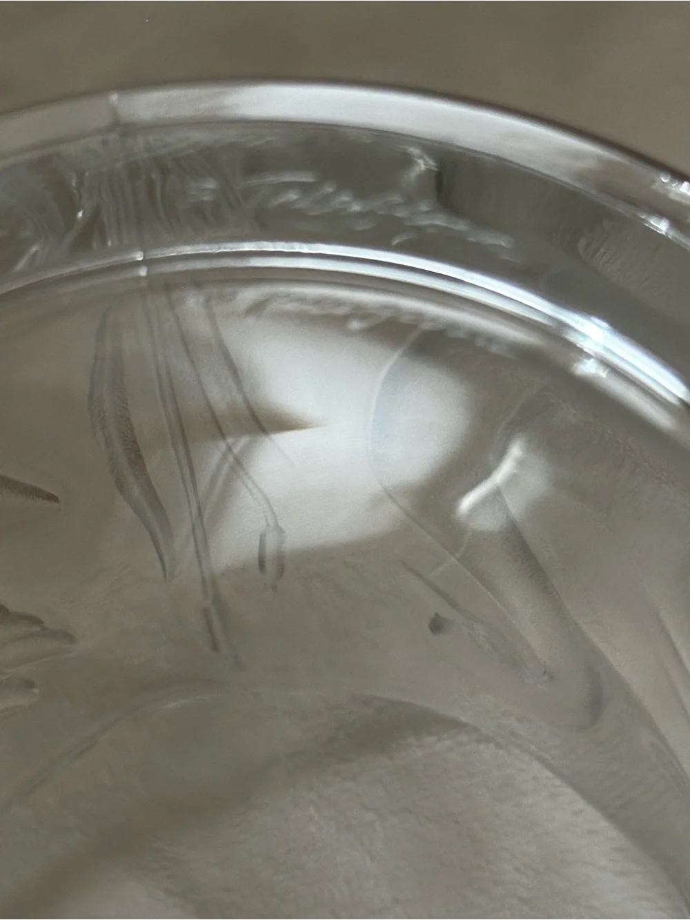 Gloria Vanderbilt Swan Glass Jar with Lid for TELEFLORA Embossed Signed Clear